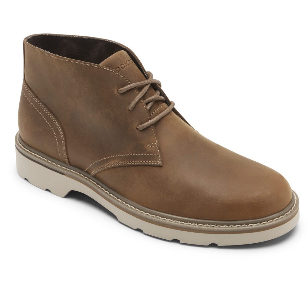 Rockport Mens Boots Brown - Charlee Waterproof Chukka - UK 943-FTYRQL